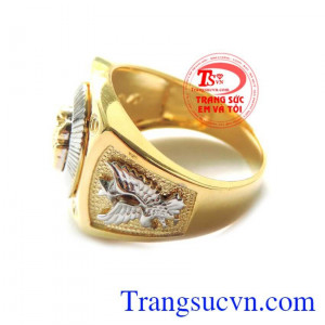 Nhẫn nam đại bàng vàng vàng hình con bọ cạp,Nhẫn nam đẹp vàng 18k 750 chất lượng đảm bảo uy tín,khách hàng ưa chuộng