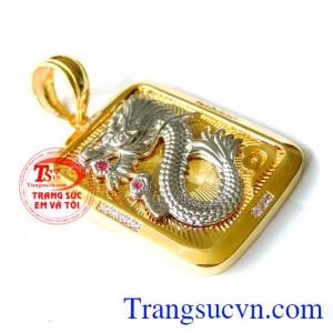 Mặt dây chuyền nam vàng 18k sáng bóng đảm bảo chất lượng hợp thời trang, sang trọng và phong thủy
