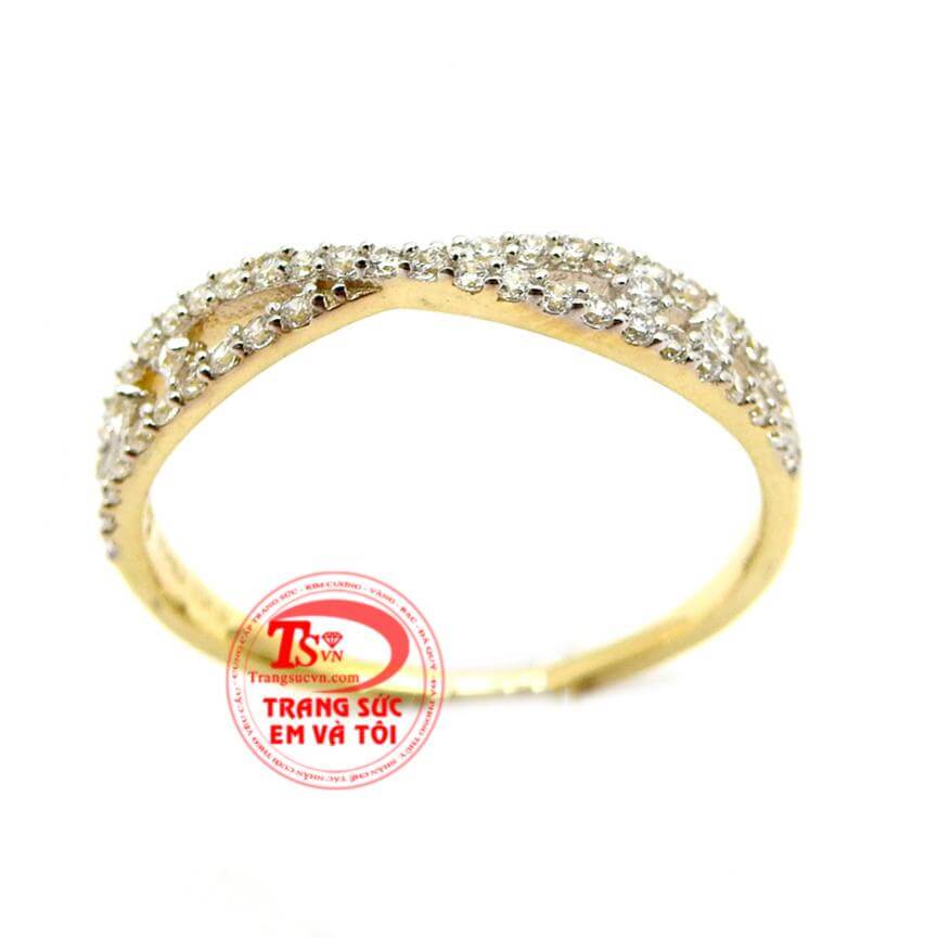 Nhẫn nữ vàng 10K Korea đẹp