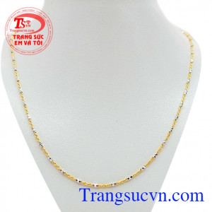 dây chuyền vàng Ý được khách hàng đánh giá cao và ưa chuộng,bình chọn Chiếc Dây vàng trắng vàng màu chất lượng vàng đảm bảo, Uy tín,