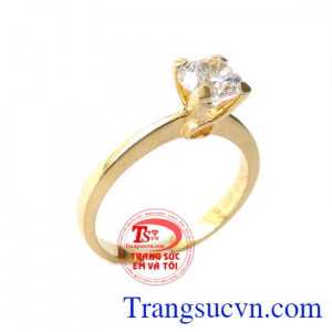 Nhẫn nữ yêu thương vàng món quà sinh nhật ý nghĩa,Nhẫn nữ yêu thương vàng chất lượng vàng đảm bảo,bảo hành 6 tháng