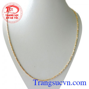 Dây Vàng Hồng Trắng 18k