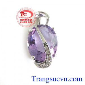 Mặt thạch anh tím đẹp vàng trắng đúc nguyên khối,