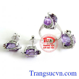 Mặt thạch anh tím đẹp