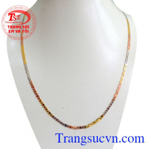 Dây chuyền italy 18k 3 màu chất lượng đảm bảo uy tín,