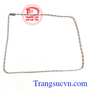 Dây vàng trắng bi 18k là món quà tặng ý nghĩa,