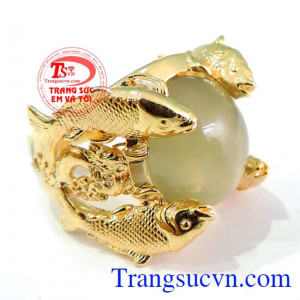 Nhẫn nam Moonstone Cá Vàng hàng hiệu Công Ty Trang Sức Em Và Tôi Thương Hiệu Dẫn Đầu Việt Nam