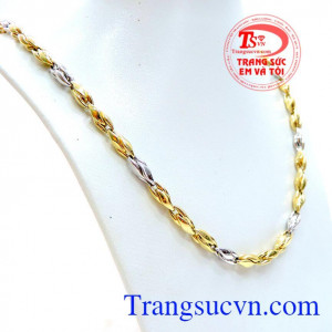 Dây chuyền nam vàng Ý 10k