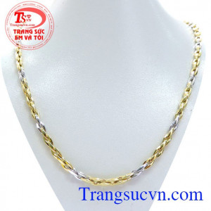 Dây chuyền vàng sang trọng với phái mạnh
