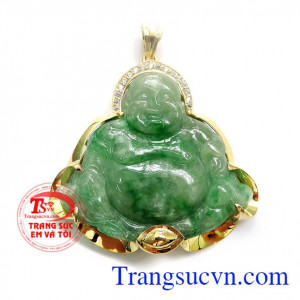 Mặt dây chuyền phật viền vàng