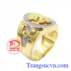 Nhẫn nam vàng mặt rồng,Vàng tây 10K nhập khẩu,Nhẫn nam vàng 10K,Nhẫn nam bảo hành chu đáo,Nhẫn nam vàng mặt rồng