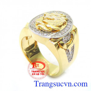 Nhẫn nam vàng mặt rồng phù hợp phong cách thời trang phái mạnh