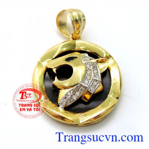 Mặt cọp điêu khắc 3D tinh tế, khéo léo,bảo vệ và đem lại quyền uy, may mắn cho người đeo, mặt dây chuyền vàng chất lượng uy tín, bền đẹp sáng bóng