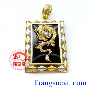 Mặt rồng trang sức vàng phong thủy được chạm trổ 3D tinh tế, sắc xảo, bảo hành chu đáo, uy tín có thể kết hợp dây chuyền vàng và dây đeo bọc vàng