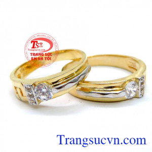 Nhẫn cưới đính đá bền đẹp chất lượng đảm bảo