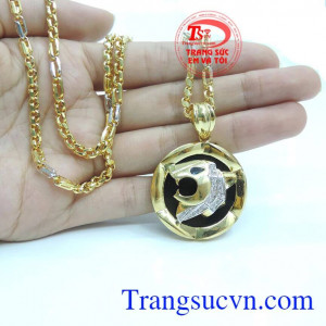 Bộ dây chuyền vàng nam tính