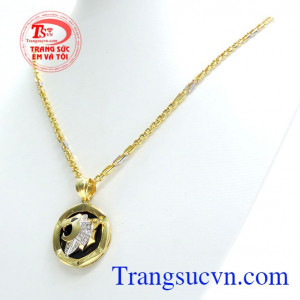 Bộ dây chuyền vàng nam tính