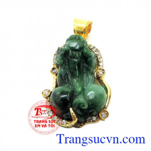 Mặt tỳ hưu ngọc cẩm thạch,Tỳ hưu là một loại mãnh thú dũng mãnh nhưng cũng là một loại mãnh thú mang ý nghĩa tốt lành