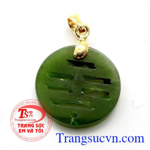 Mặt dây chữ hỉ móc vàng bền đẹp thời trang phù hợp nhiều lứa tuổi,