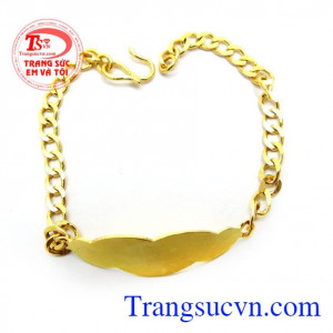 Lắc tay cho bé trang sức vàng cao cấp kiểu dáng đơn giản, ôm tay bé