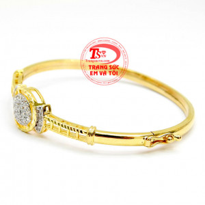 Vòng tay đính đá đẹp cho nữ bằng vàng tây xinh xắn thời trang. Vòng tay đính đá đẹp cho nữ