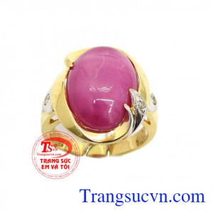 Nhẫn nữ Ruby sao nhân tạo là sản phẩm nữ phong cách,là món quà ý nghĩa dành tặng cho phái đẹp,được thiết kế nhẹ nhàng, thanh lịch không kém phần sang trọng