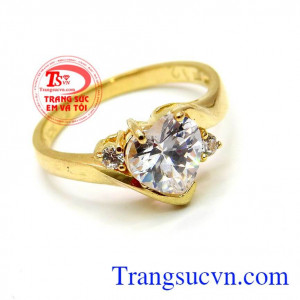 Chế tác tinh tế mang đến những đường nét sáng,bóng bền đẹp cho chiếc nhẫn nữ đeo hợp thời trang,chất lượng vàng được đảm bảo uy tín