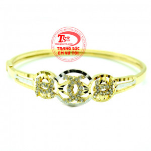 Vòng tay vàng màu nữ, vòng tây vàng tây 10k cho phái đẹp.
