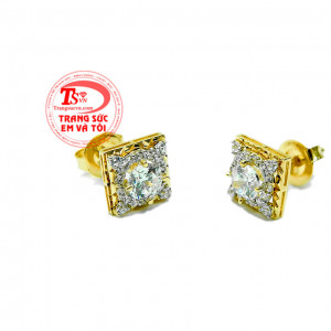 Hoa tai đính đá thời trang dành cho bạn nữ. 