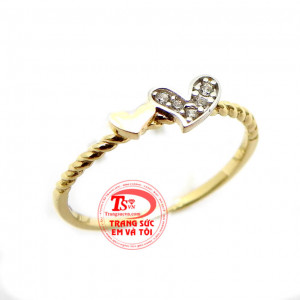 Nhẫn nữ yêu thương vàng 10K,Nhẫn nữ được nhập khẩu Hàn Quốc,chế tác cách tinh tế