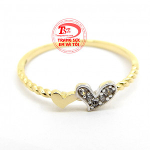 Nhẫn nữ yêu thương vàng 10K,Nhẫn nữ được nhập khẩu Hàn Quốc,chế tác cách tinh tế