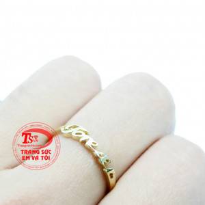 Nhẫn vàng nữ forever,Nhẫn nữ nhập khẩu Hàn Quốc,thiết kế đơn giản nhưng không kém phần tinh tế