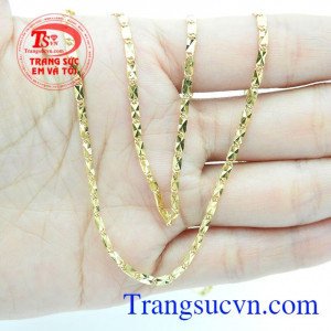 Dây chuyền nữ phong cách. Dây vàng tây 10k