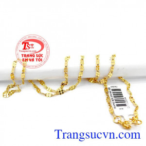 Vòng cổ vàng nữ xinh dây chuyền vàng mảnh sáng bóng