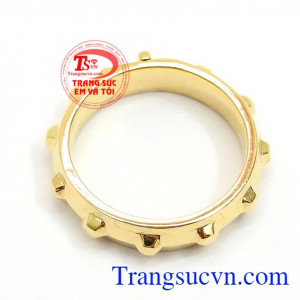 Nhẫn Tràng Hạt vàng tây
