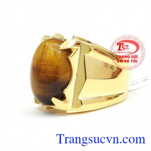 Nhẫn nam Mệnh Thổ và mệnh Kim, Tốt cho người trí tâm an tịnh,cuộc sống tốt đẹp, hạnh phúc thủy chung