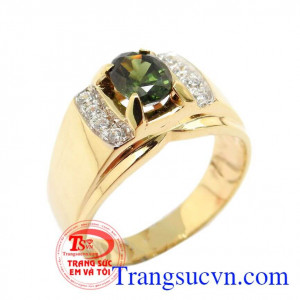 Nhẫn Đá Sapphire Nam Tính vàng 14k bền đẹp, chất lượng, giao hàng nhanh trên toàn quốc