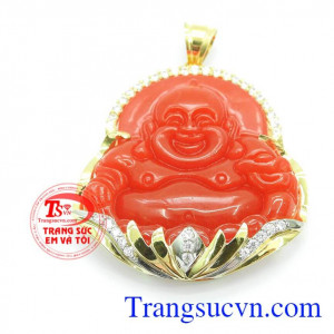 Mặt dây chuyền nam ngọc cẩm thạch boc vàng phong thủy