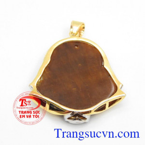 Mặt dây chuyền Di Lặc mắt hổ