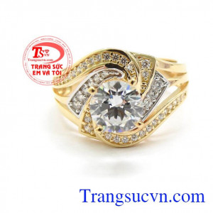 Nhẫn vàng Hàn Quốc tinh tế là sản phẩm được sản xuất theo công nghệ mới tại Hàn Quốc,sản phẩm được chế tác tinh xảo,các đường nét uốn lượn mềm mại