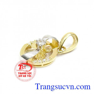 Mặt dây chuyền vàng tây cá tính dịu dàng cho phái đẹp, là món quà ý nghĩa tặng bạn gái,