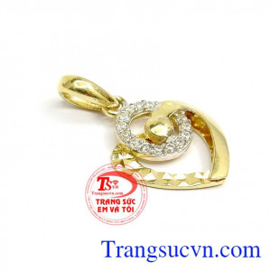 Mặt dây chuyền vàng tây nữ nhập khẩu chất lượng cao,