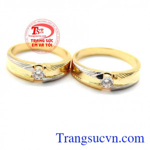 Nhẫn cưới hạnh phúc lứa kiểu dáng đơn giản, hiện đại, tinh tế là khởi đầu tuyệt vời cho hạnh phúc đôi lứa