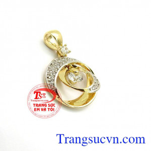 Mặt dây chuyền nữ vàng tây nhập khẩu, Mặt dây vàng 10k chất lượng cao,
