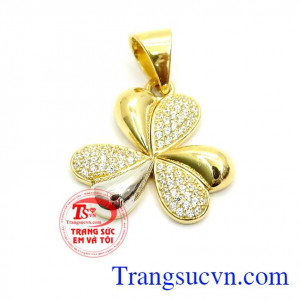 Mặt dây chuyền nữ Hàn Quốc hoa vàng thời trang sang trọng,