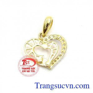 Mặt dây Hàn Quốc trái tim nhỏ xinh