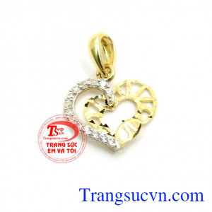 Mặt dây Hàn Quốc trái tim nhỏ xinh kiểu dáng thanh lịch,