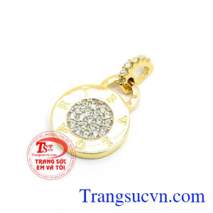 Mặt dây vàng tây nữ đẹp chất lượng cao thiết kế độc đáo cá tính, Mặt dây chuyền nữ vàng tây