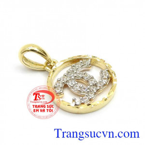 Mặt dây chuyền vàng tây nữ nhập khẩu,