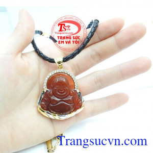 Mặt nam phật di lặc bọc vàng